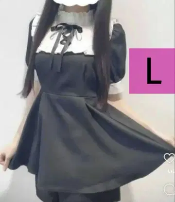 새상품 레이스업 반팔 미니 원피스 숏팬츠 셋업 블랙 L
