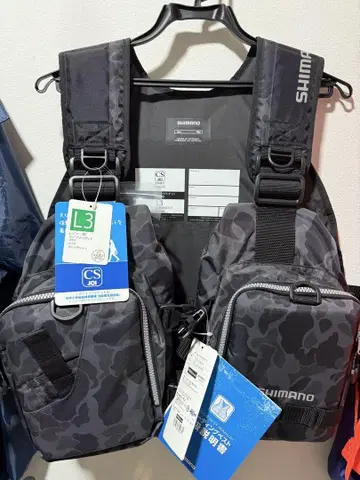 SHIMANO 구명 조끼 VF-068T L3 그레이 덕 카모