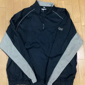 IBM 기업 로고 하프 지퍼 윈드 브레이커 DESTINATION XL