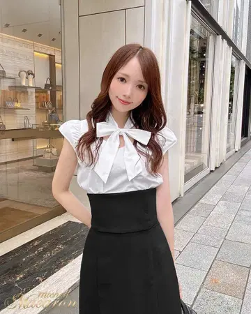 미셸 마카롱 보타이 리본 블라우스 택 포함
