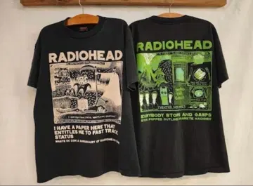 RADIOHEAD 그래픽 T셔츠 블랙