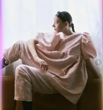 페르나 perna 자카드 이지 팬츠 핑크