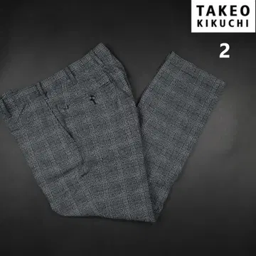 TAKEO KIKUCHI 체크 무늬 슬랙스 그레이 2 [ M ]