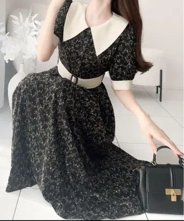 mily bilet 꽃무늬 롱 원피스 L 사이즈 반팔