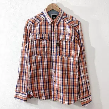 G-STAR RAW 지스타로우 긴팔 체크 셔츠 남성용 M 구제 의류