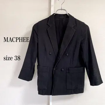 MACPHEE 블랙 자켓 사이즈 38 면린넨