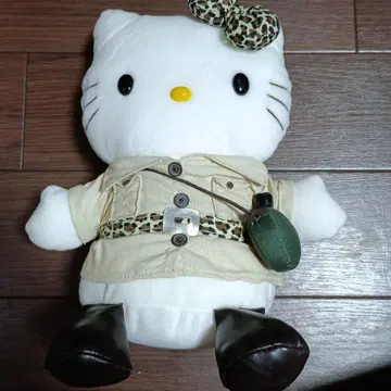 헬로키티 레오파드 무늬 벨트 봉제 인형