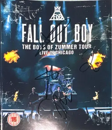 폴 아웃 보이 FALL OUT BOY 친필 사인 Blu-ray
