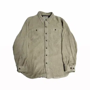 90년대 L.L.Bean 안감 체크 코듀로이 셔츠 L
