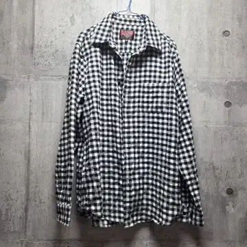 Real Contents XXL 체크 무늬 긴팔 셔츠