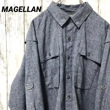 C2510 MAGELLAN 긴팔 셔츠 낚시 셔츠 무지 해외 구제 의류