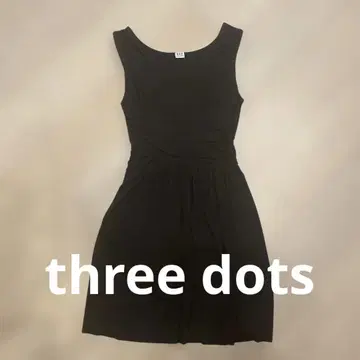 쓰리 dots 블랙 슬리브리스 원피스