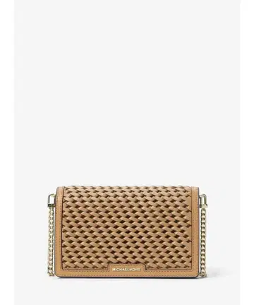 MICHAEL KORS 우븐 가죽 크로스 바디 미디엄
