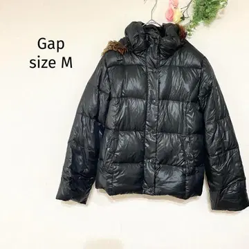 갭 Gap 다운 자켓 아우터 M 블랙 퍼 1239