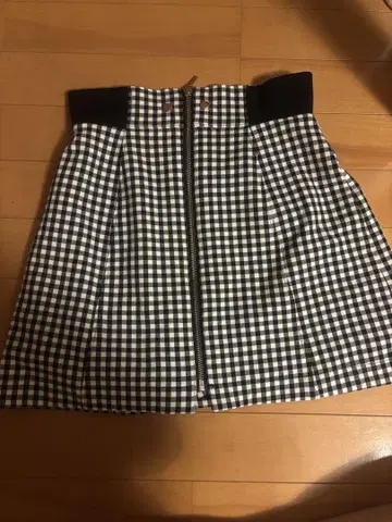 SNIDEL 센터 지퍼 스커트 쇼팬 깅엄 체크