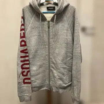 DSQUARED2 풀 집업 후드티 데미지 가공 S