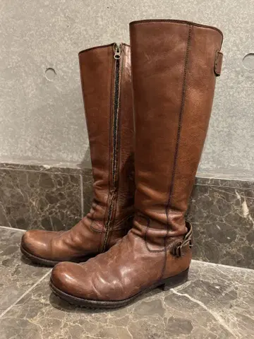 빈티지 가죽 롱 부츠 36 대관산 SLOW 구매 구제 의류