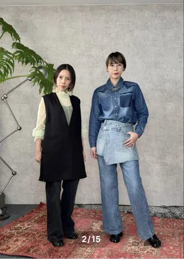 토라노이 센터 프레스 데님 팬츠 L 새상품 블루