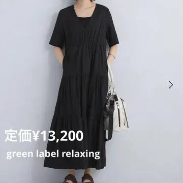 green label relaxing INDIA 티어드 원피스 블랙