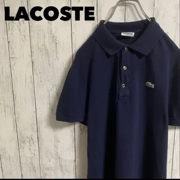 라코스테 LACOSTE 피케 셔츠 자수 네이비