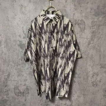 [ 새상품 ] (3XL) 반팔 셔츠 올 패턴 빅사이즈 스트레치 상의