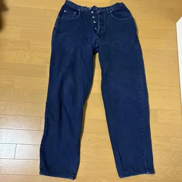 GUESS 다크 블루 데님 W31 L32 80s90s 그린 택