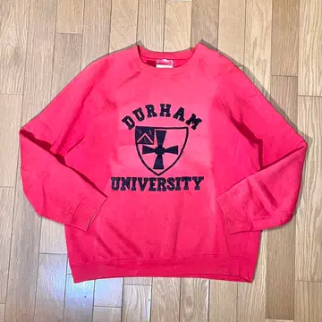 60s 빨간색 페이드 빈티지 맨투맨 플로키 3단 프린트 L 사이즈