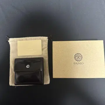 GANZO 오사카점 한정판 더블 후크 지갑 쉘 코도반 검정 블랙