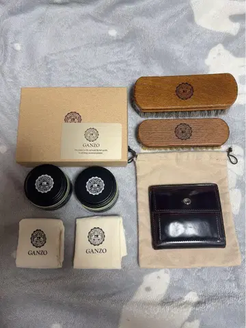 GANZO 오사카점 한정판 더블 후크 지갑 쉘 코도반