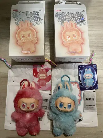 2세트 POPMART 러브브 에너지 빨간색 파랑 새상품