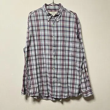 J.CREW 버튼 다운 체크 무늬 긴팔 셔츠 구제 의류
