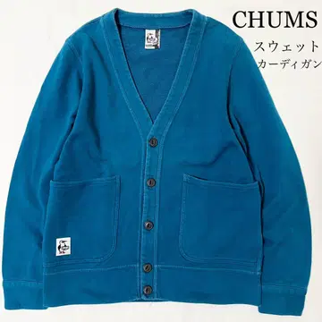 CHUMS 무지 디자인 맨투맨 가디건 남성용 XS 여성용