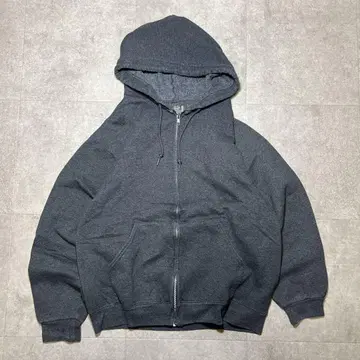 00s Hanes 헤인즈 지퍼 후드티 무지 심플 그레이 M