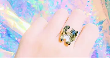 반짝반짝 스와로브스키 고양이 반지 프리 사이즈