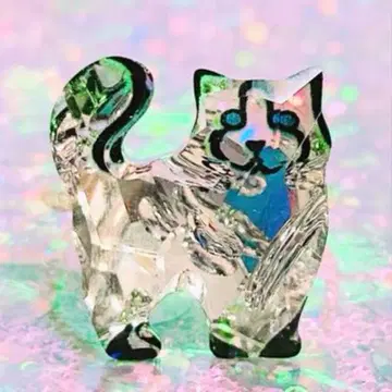 반짝반짝 스와로브스키 고양이 반지 프리 사이즈