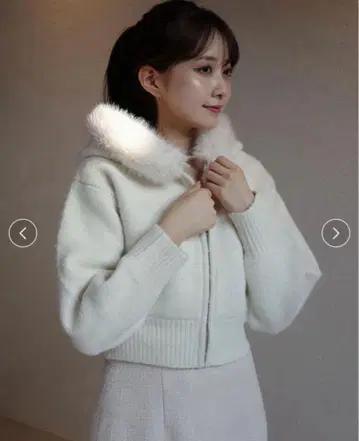 SNIDEL [ USAGI ONLINE 한정판 ] 퍼 니트 후디 0