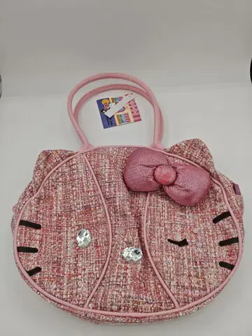 레어 미사용 새상품 키티 헤더렛 핑크 트위드