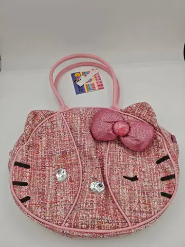 레어 미사용 새상품 키티 헤더렛 핑크 트위드