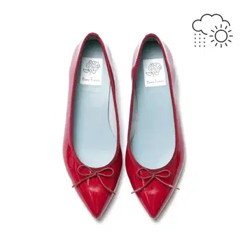 Emma Francis 발레 슈즈 빨간색 23.5cm