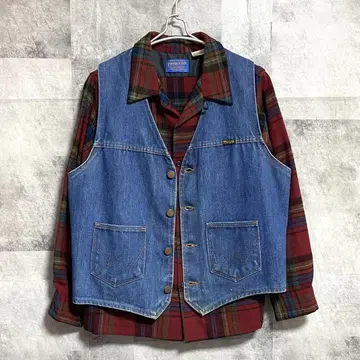 USA제 80s Wrangler 데님 베스트 빈티지 L 사이즈