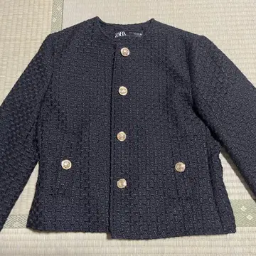 ZARA 노카라 자켓 블랙