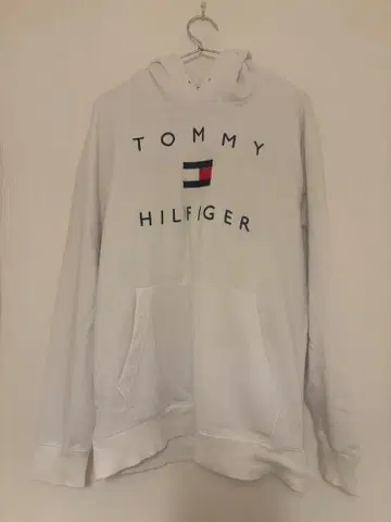 TOMMY HILFIGER 후드 부착 후드티 XL 화이트