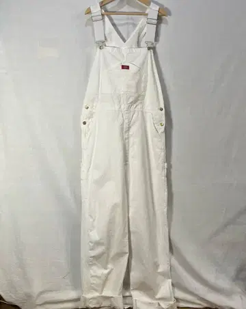 Dickies 오버롤 화이트 W38 정도 구제 의류 디키즈