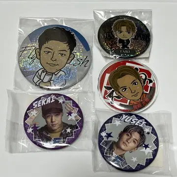 FANTASTICS 세카이 사토 타이키 야기 유세이 캔뱃지 세트