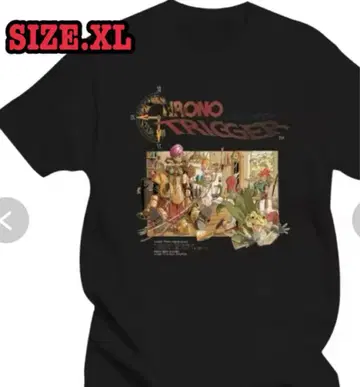 미 크로노 트리거 셔츠 블랙 tee SFC 슈퍼 패미컴 토리야마 아키라