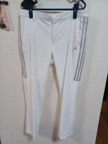 adidas 화이트 쓰리 스트라이프 골프 팬츠 사이즈 96 미사용 새상품