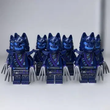 레고 닌자고 늑대 마스크 미니 피규어 7체 세트