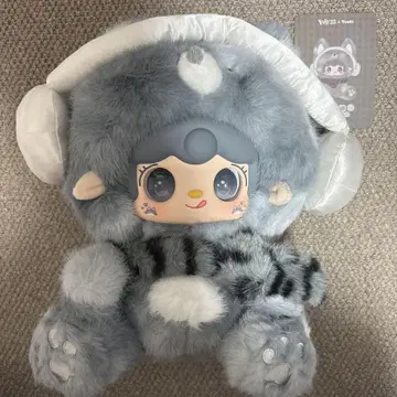 Yooki 그레이 늑대 봉제 인형