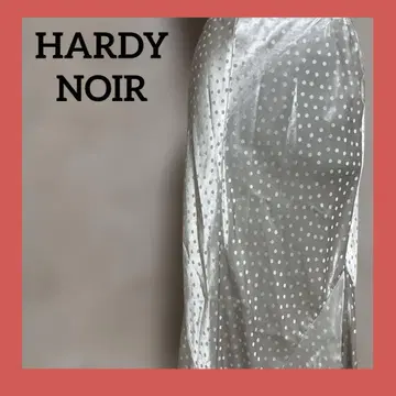 HARDY NOIR 도트 무늬 롱 스커트 머메이드 플레어 36 일본제