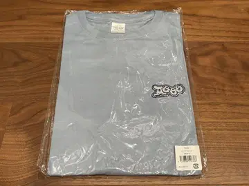 Aooo 오버 사이즈 자수 T셔츠 블루 L 사이즈 파랑